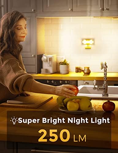 Parlak Gece Lambası, LOHAS Gece Işıkları Duvara Takılır, 0 - 250LM LED Gece Lambası, Şafak Vakti Sensörü, 2W Kısılabilir