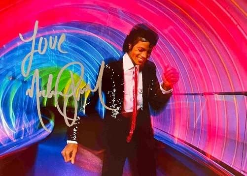 Orijinallik Sertifikası ile Çerçeveli Michael Jackson Fotoğraf İmzası