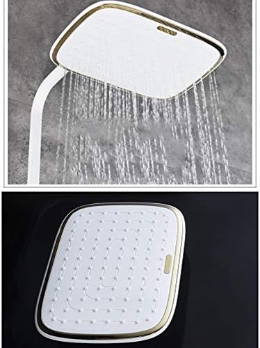 Sıcak ve Soğuk Su ile Duş Sistemi Banyo Duş Combo Set Yağmur Duş Başlığı, ABS El Duşu, Küvet Bataryası,Krom ve Beyaz (Renk