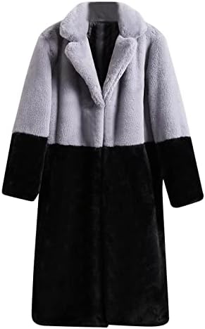 Kadın Kış Uzun Kollu Ceket Faux Kürk Palto Artı Boyutu Kabarık Üst Ceket Bayanlar Sıcak kapüşonlu ceket Dış Giyim
