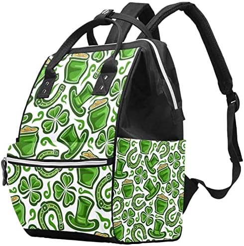 GUEROTKR seyahat sırt çantası, Bebek Bezi Çantası, Sırt Çantası bebek bezi çantaları, Mutlu Aziz patrick Günü Yeşil Şapka