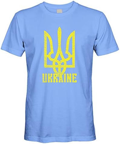 Cybertela erkek Ukrayna arması Ukrayna Bayrağı Gurur T-Shirt