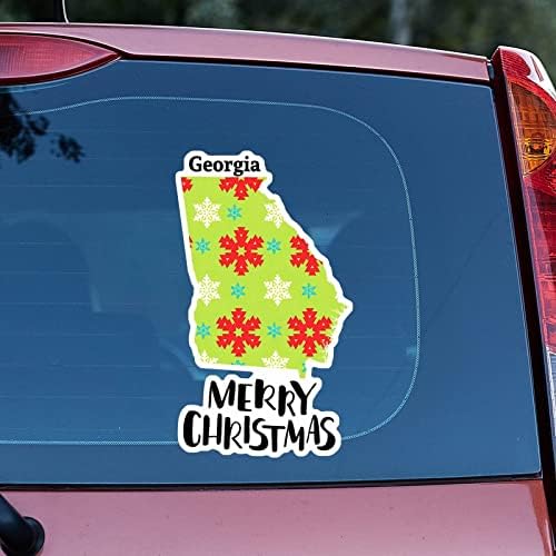 Gürcistan Ev Devlet Noel Çıkartmaları Merrry Noel Gürcistan Haritası Araba Çıkartması Noel Dekorasyon Pencere Çıkartması