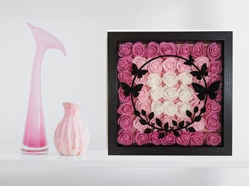 Anneler Günü Çiçekleri doğum günü hediyesi-Anne için Hediye, Çiçek Gölge Kutusu Duvar Sanatı, Gül 3D Kelebek Duvar Dekoru