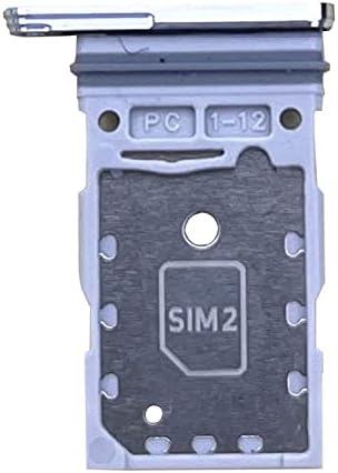 Uyumlu Samsung Galaxy S22 Artı S22 Çift SIM Kart Tepsi Tutucu Yuvası Yedek Parçalar + Açık Çıkar Pin (Beyaz)
