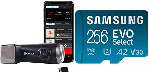 Kobra Akıllı Çizgi Kam (SC 100) - Full HD 1080P Çözünürlük, Dahili WiFi ve GPS, 140 Derece Görüş ve Samsung EVO Select Micro