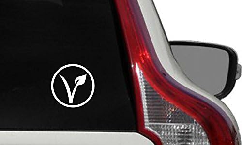 Vegan V Yaprak Daire Araba Vinil Sticker Çıkartması Tampon Sticker Oto Arabalar Kamyonlar için Cam Özel Duvarlar Windows