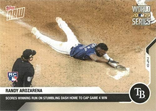 2020 Topps Now Beyzbol 467 Randy Arozarena Çaylak Kartı Işınları-Tökezleyen Çizgi Evinde Kazanan Skorlar