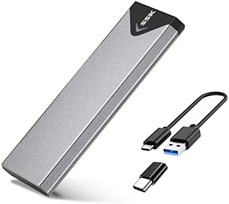 Paketler SSK M. 2 SATA SSD Muhafaza ve SSK 4'ü 1 arada USB C Hub, 10 Gbps USB C ve A Veri Bağlantı Noktalarına Sahip