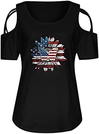 T Shirt Uzun Kollu Kadın Gevşek Üstleri Tunik Tee Casual Kadın Bayrağı Bluz Kollu Kısa Yaz Üstleri Kadınlar için