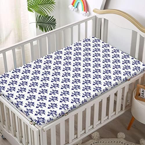 Kraliyet Mavisi Temalı Gömme Beşik Levha, Standart Beşik Yatak Gömme Levha Bebek yatağı Yatak Çarşafları-Erkek veya Kız Odası