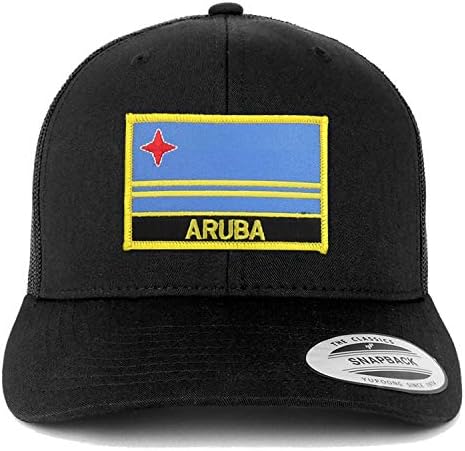 Moda Giyim Mağazası Aruba Bayrak Yama Retro Kamyon Şoförü file şapka