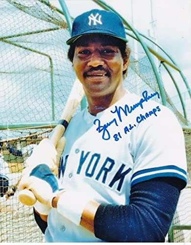 JERRY MUMPHREY NEW YORK YANKEES 1981 AL CHAMPS EYLEMİ İMZALANDI 8x10 İmzalı MLB Fotoğrafları