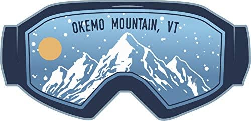 Okemo Dağ Vermont Kayak Maceraları Hatıra 2 İnç Vinil çıkartma Dağ Tasarımı