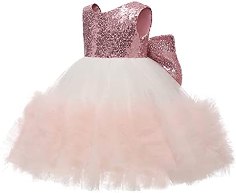 ABAO KARDEŞ Bebek Kız Payetli Çiçek Kız Elbise Toddler Prenses Tül Tutu Pageant balo elbisesi