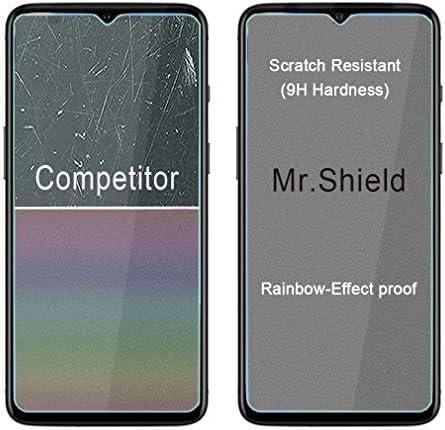 Mr. Shield [3'lü Paket] OnePlus 7T için Tasarlandı [Temperli Cam] Ekran Koruyucu Ömür Boyu Değiştirme ile