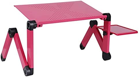LXXSH Ayarlanabilir Taşınabilir Alüminyum dizüstü bilgisayar masası Masa Standı Dizüstü Bilgisayar Masası (Renk: Pembe)