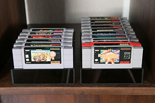 BitLounger 16BİTSN Süper Nintendo SNES Oyun Depolama Toz Kapağı Tepsisi, SİYAH KAPLAMA