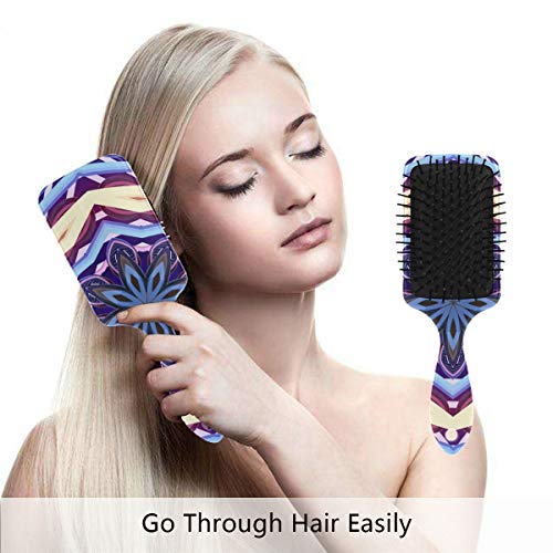 Vıpsk Hava yastığı Saç Fırçası, Plastik Renkli Renkli Mandala Datura, Kuru ve ıslak saçlar için uygun iyi Masaj ve Anti Statik