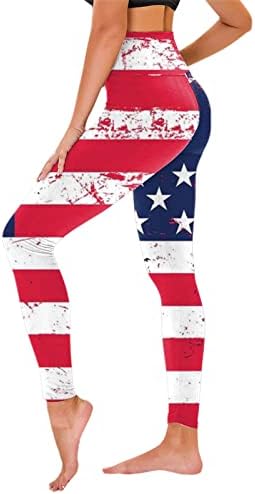 MIASHUI Kadın yaz giysileri Bağımsızlık Günü kadınlar için Amerikan 4 Temmuz Baskı Tayt Pantolon Yoga Bayan Rahat