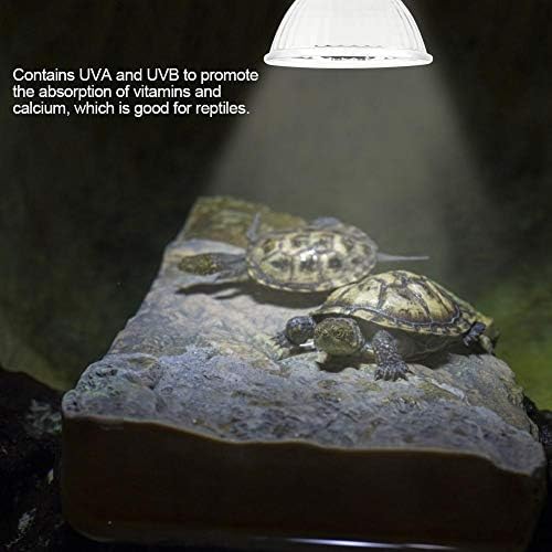 TOPINCN sürüngen ısıtma lambası, UVA UVB tam spektrum güneş lambası kuvars ısı lambaları ampul amfibi yılan kertenkele sürüngen