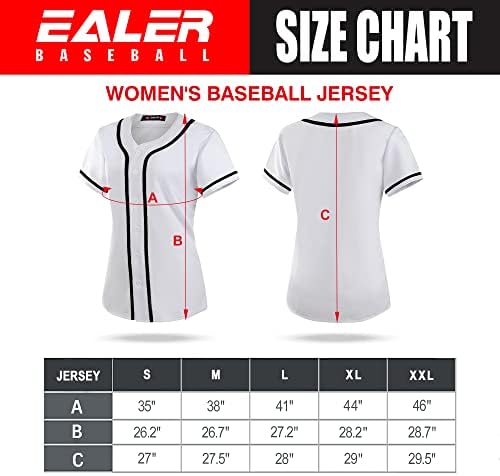 EALER BJW80 Serisi kadın Beyzbol Forması Softbol Forması Düğme Aşağı Gömlek