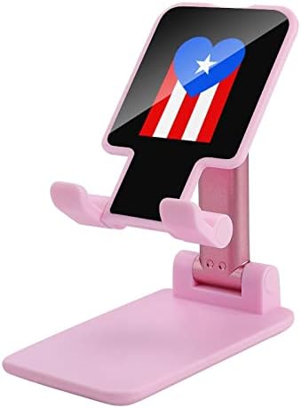 Porto Riko Kalp Bayrağı Katlanabilir cep telefonu Standı Ayarlanabilir tablet tutucu Dağı Ev Ofis Masaüstü Pembe Tarzı