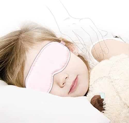 2-Pack çocuklar pamuk dolgulu doğal uyku göz maskesi çocuklar için ayarlanabilir kayış ile, erkek ve kız ışık engelleme uyku