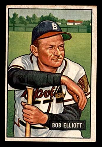 1951 Okçu 66 Bob Elliott Boston Braves (Beyzbol Kartı) VG / ESKİ Braves