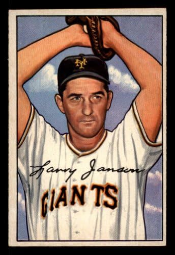 1952 Okçu 90 Larry Jansen New York Giants (Beyzbol Kartı) ESKİ Giants