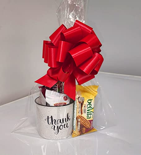 TEŞEKKÜR EDERİM Kahve kupasında hediye sepeti, atıştırmalıklarla, Arkadaş için şeker bakım paketi, Çalışan İş arkadaşı hediye