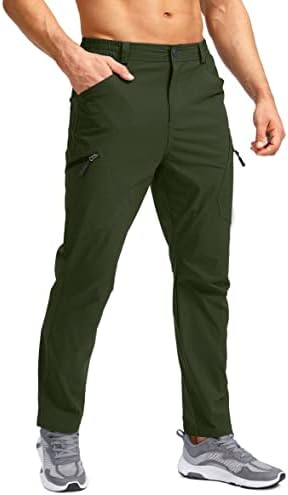 Pudolla erkek yürüyüş pantolonu Su Geçirmez Seyahat Kargo Pantolon 7 Cepler Streç Golf Balıkçılık Tırmanma