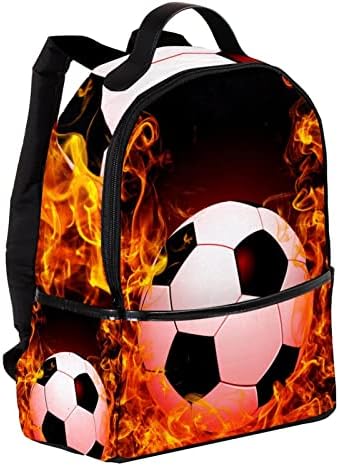 GUEROTKR Seyahat Sırt çantası, Kadınlar için sırt çantası, Erkekler için sırt çantası, flames football art pattern