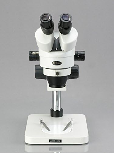 AmScope SM-1BS - 144S Profesyonel Binoküler stereo yakınlaştırmalı mikroskop, WH10x Oküler, 7X-45X Büyütme, 0.7 X-4.5 X Zoom