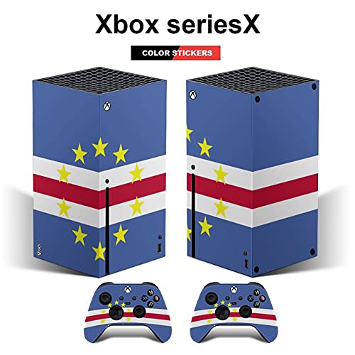 Yeşil Burun Adaları bayrağı Xbox SeriesX Konsolu Ve Denetleyici Skins Vinil Cilt çıkartma Kapak Ambalaj (Xbox seriesX)