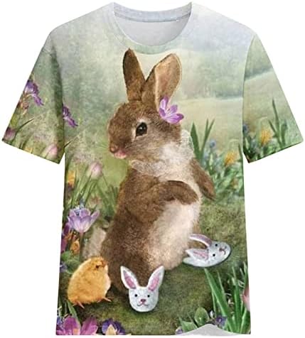 Paskalya Gömlek Kadınlar için paskalya tavşanı T-Shirt Tavşan Grafik Tees Paskalya Yumurtası Tatil Gömlek Tops