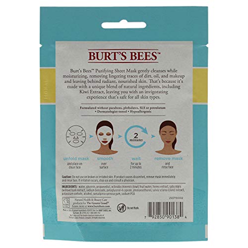 Kivi Özü Maskesi ile Burt's Bees Arındırıcı Yaprak Maskesi, 0.33 Ons