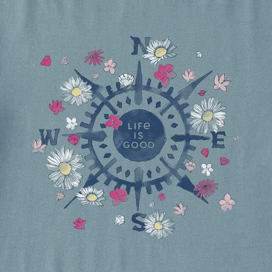 Hayat Güzeldir Uzun Kollu Kırıcı-Lite ™ Kapüşonlu Tişört Dumanlı Mavi LG (ABD 12-14)