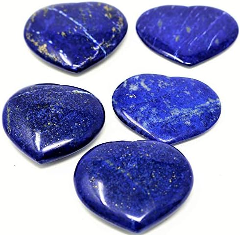 Doğal Şifa Kristal Lapis Lazuli Kalpler Aşk Oyma Palm Endişe Çakra Enerji Şifa için Dengeleme Taş Set, Reiki, meditasyon,