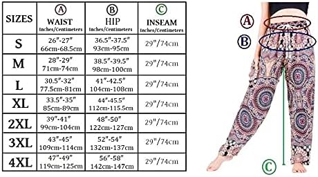 LOFBAZ Fil harem pantolon Kadınlar için S-4XL Artı Yoga Boho Plaj Salonu Pijama
