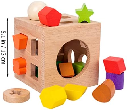 Yeni Baby Blocks Shape Sorter Toy: Montessori Renk Tanıma Şekil Oyuncaklar Geometri Öğrenme Eşleştirme Sıralama Oyunu Yaş