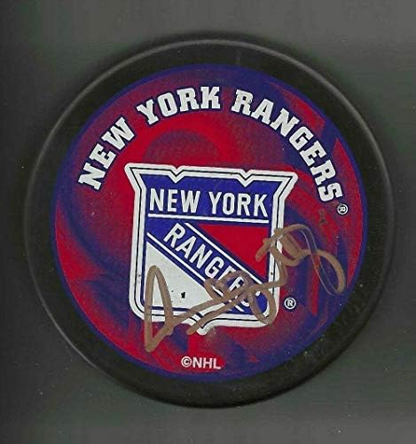 Sandy McCarthy İmzalı New York Rangers Hatıra Diski-İmzalı NHL Diskleri