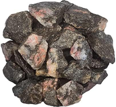 Hipnotik Taşlar Malzemeler: Madagaskar'dan 1 lb Dökme Kaba Rhodonite Taşları-Büyük 1 ila 1.25 Kaya başına Ortalama Boyut