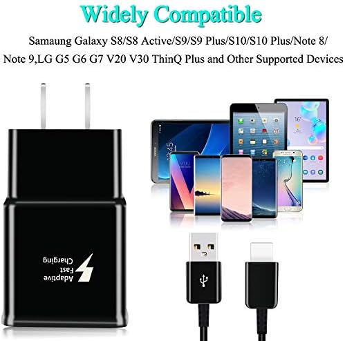 Samsung Galaxy S9 için şarj Cihazı, Swadaws 2 Paket Adaptif Hızlı Duvar Android Cep Telefonu Tablet Şarj İstasyonu Adaptörü
