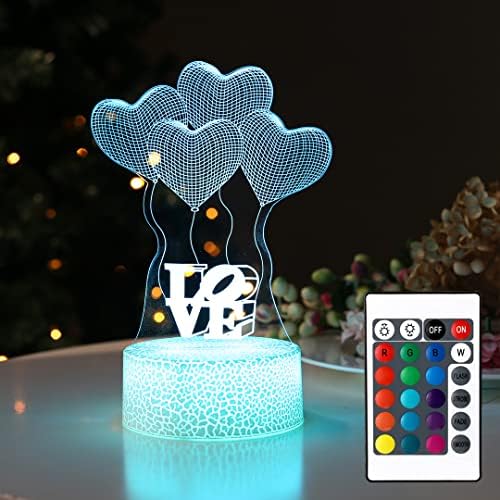 3D LED Illusion Lamba / Akrilik Görsel Lamba - 16 Renk Değiştirme Modu - Ev Dekorasyonu için Mükemmel, doğum Günü Hediyeleri,