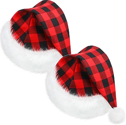 SATİNİOR 2 Santa Şapka Noel Kap Unisex Noel Tatil Şapka Toplu Yeni Yıl Parti Malzemeleri için Noel Dekorasyon