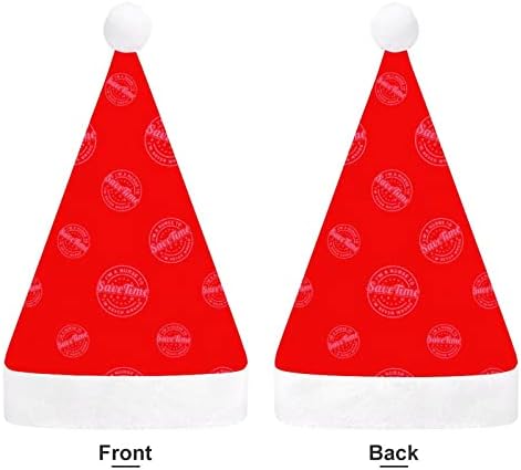 Hemşire Zamandan Tasarruf Varsayalım Asla Yanlış Komik Noel Şapka Noel Baba Şapka Kısa Peluş ile Beyaz Manşetleri için Noel