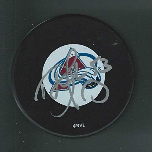 Derek Morris, Colorado Avalanche Büyük Logolu Diski İmzaladı - İmzalı NHL Diskleri