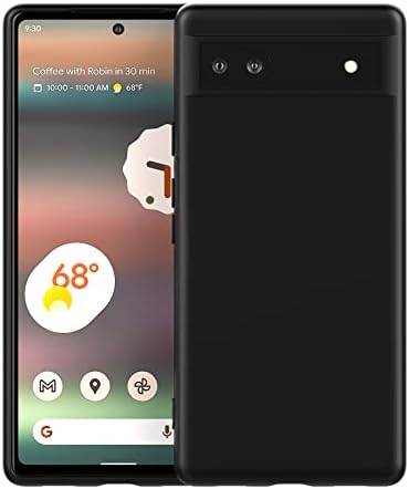 Foluu Silikon kılıf için Google Pixel 6A, Pixel 6A Sıvı Jel Kauçuk Tampon Kılıf Yumuşak Mikrofiber Astar Yastık İnce Sert