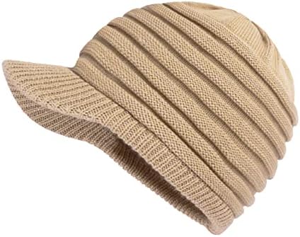 Unisex Kış Şapka ile Visor sıcak kayak şapkası Şık Örme Şapka Erkekler ve Kadınlar için